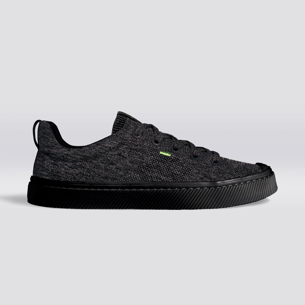 IBI Cariuma Low Top Bamboo Weave Knit Vegan Noir Homme | DXD-7454810